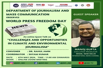 POSTER-Guest Talk-Mr. Manoj Gupta-World Press Freedom Day-JMC - 350