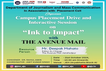 Campus Placement Drive and Interactive Session on ‘Ink to Impact’ with The Avenue Mail - 350