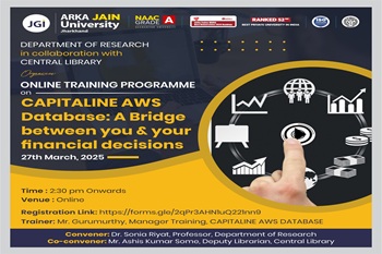 Online Training Programme on CAPITALINE AWS Database A Bridge 350