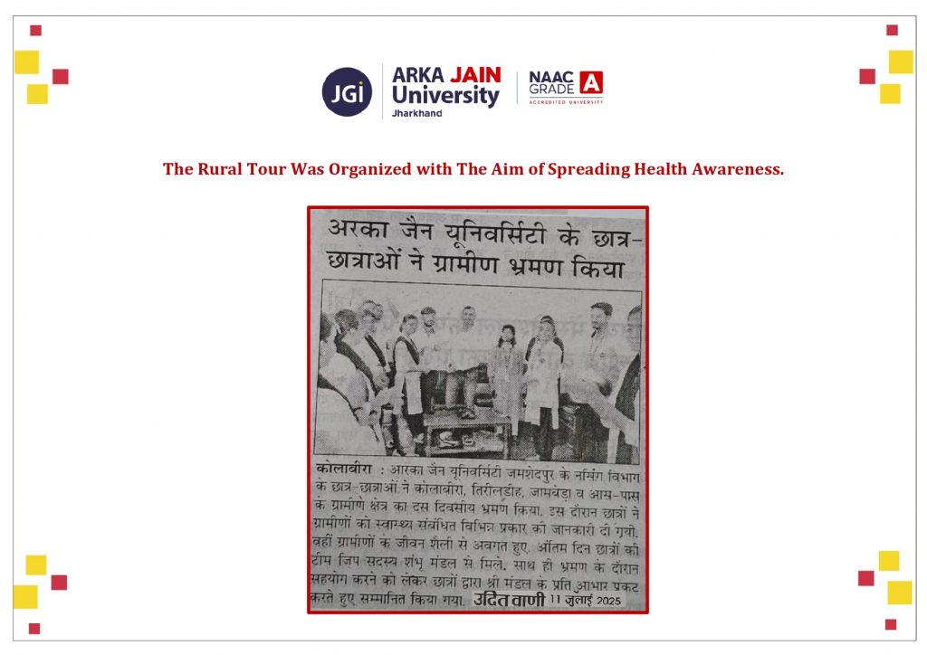Health Awareness – ARKA JAIN UNIVERSITY