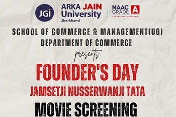 062. Poster - Movie Screening -Jamsetji Nusserwanji Tata. - 350
