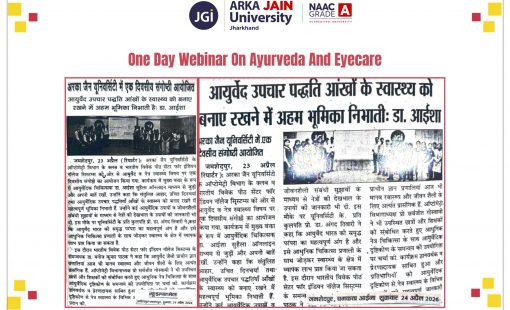 One Day Webinar On Ayurveda And Eyecare